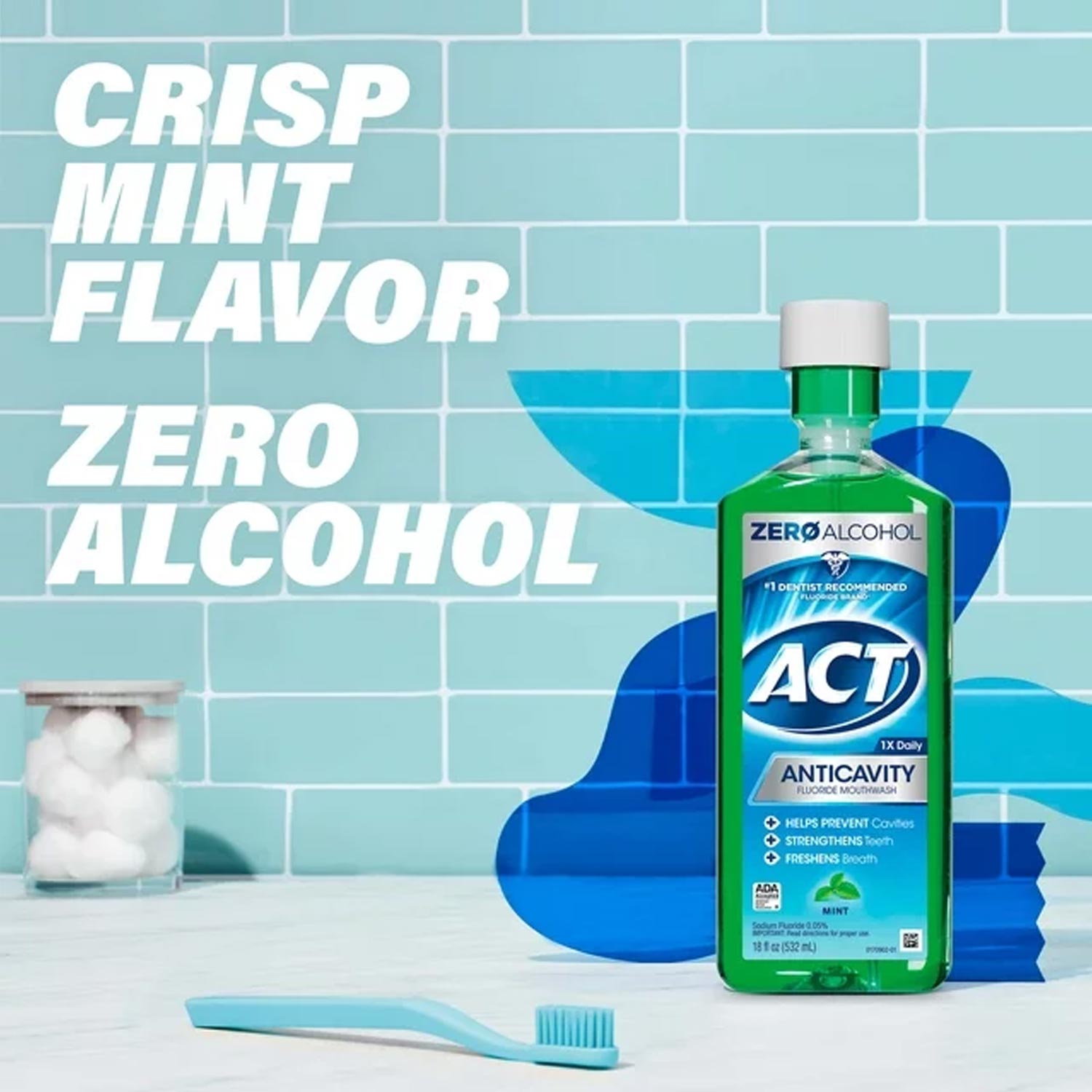 ACT Anticavity Fluoride Mouthwash With Zero Alcohol - Image 2