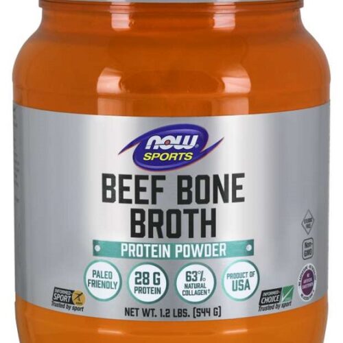 NOW Foods Bone Broth, Beef Powder - 544g