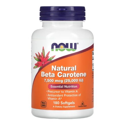 NOW Foods Beta Carotene Natural, 25 000 IU - 180 softgels