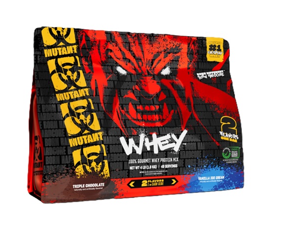 Mutant Whey 2 Flavours, Triple Chocolate & Vanilla Ice Cream - 1800g
