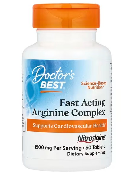 Doctor's Best Fast Acting Arginine Complex with Nitrosigine, 750mg - 60 tablets