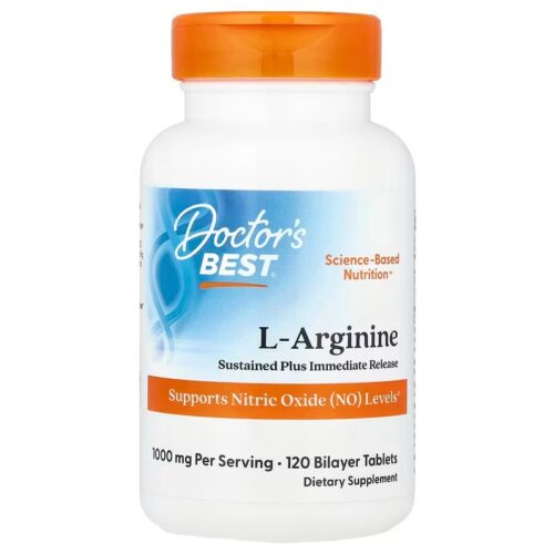 Doctor's Best L-Arginine - Sustained + Immediate Release, 1000mg - 120 tablets
