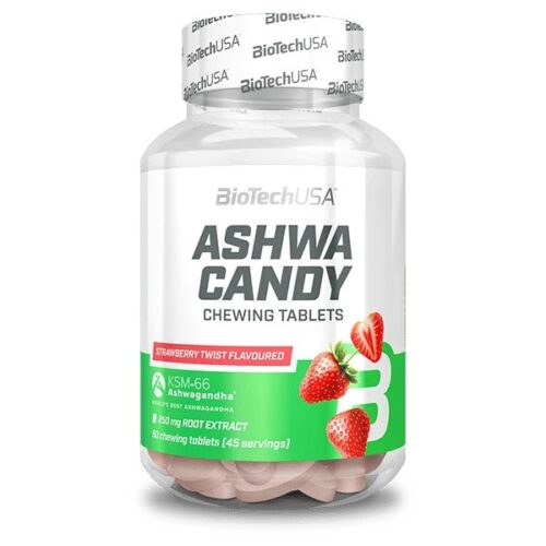 BioTechUSA Ashwa Candy, Strawberry Twist - 90 chewing tabs
