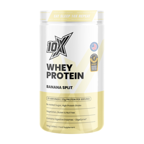 10X Athletic 10X Whey Protein, Strawberry Milkshake - 750g