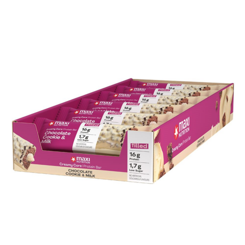 MaxiNutrition Creamy Core Protein Bar, Chocolate Cookie & Milk - 12x45g