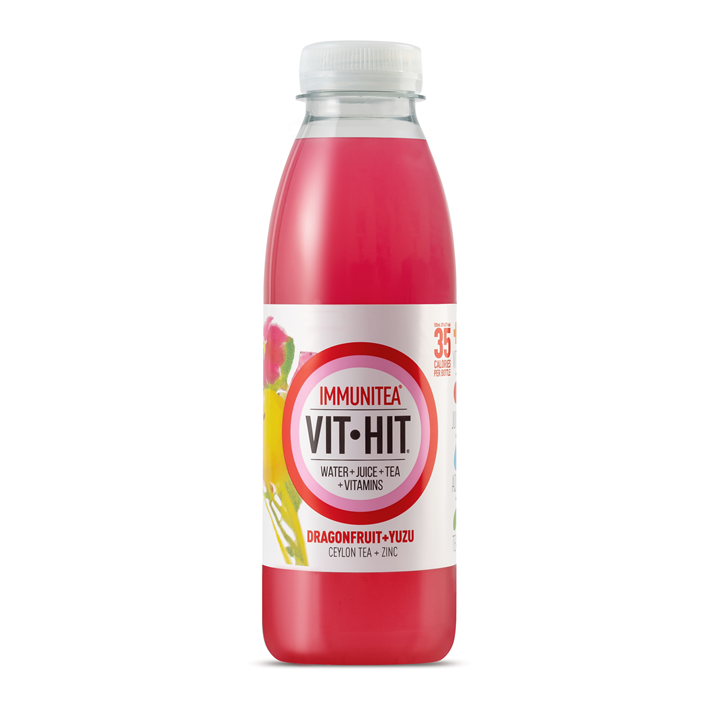 VitHit Immunitea, Dragonfruit & Yuzu - 12x500ml