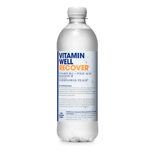 Vitamin Well Recover, Peach & Elderflower - 12x500ml