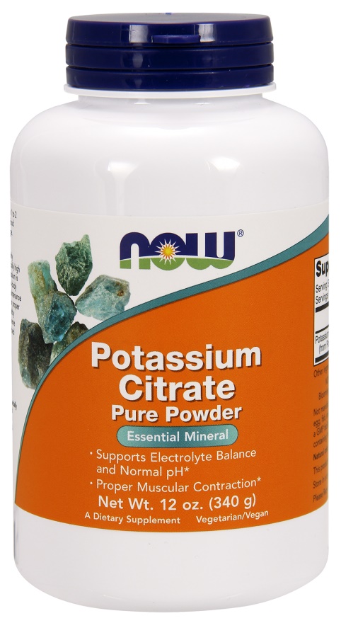 NOW Foods Potassium Citrate, Pure Powder - 340g