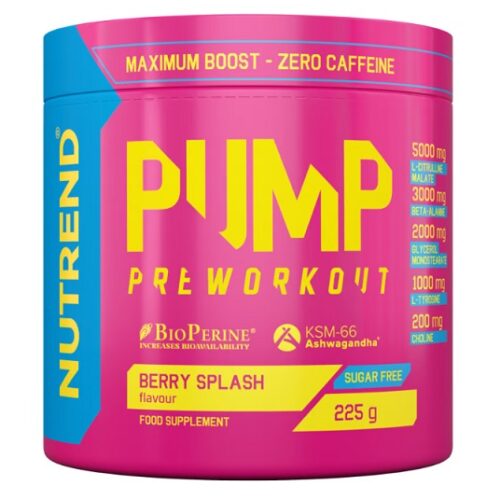 Nutrend Pump Pre-Workout, Berry Splash - 225g
