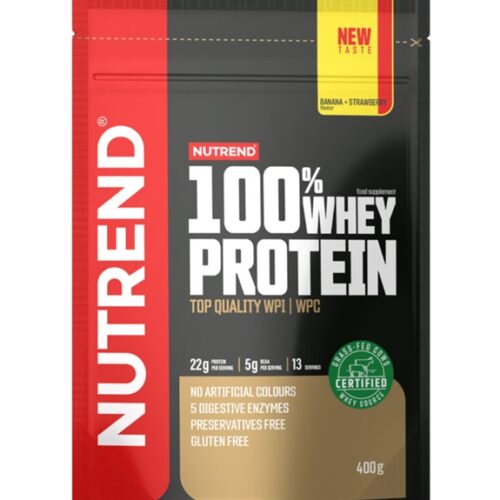 Nutrend 100% Whey Protein, Banana + Strawberry - 400g