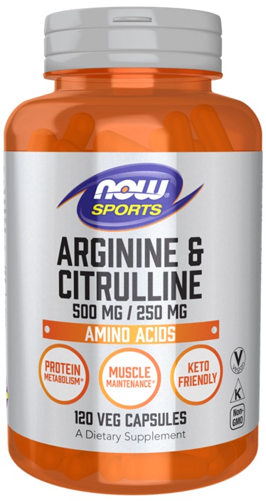 NOW Foods Arginine & Citrulline - 120 vcaps