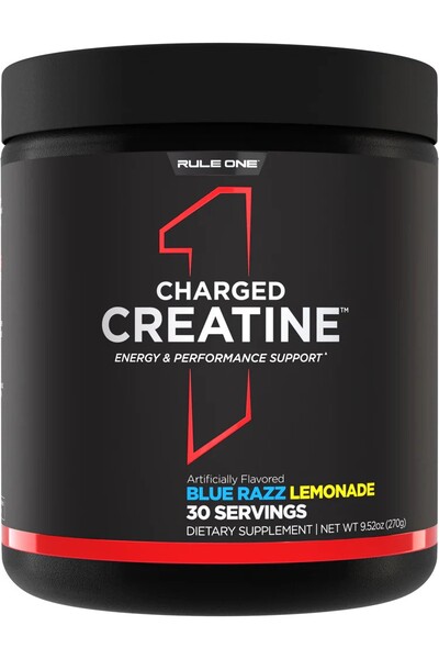 Rule One Charged Creatine, Blue Razz Lemonade - 270g
