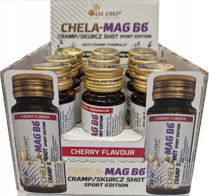Olimp Nutrition Chela-Mag B6 Cramp Shot, Cherry - 9 x 25 ml.