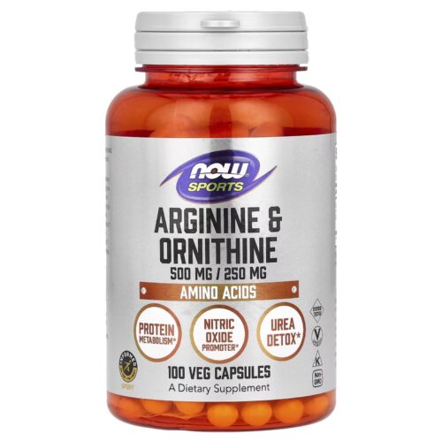NOW Foods Arginine & Ornithine - 100 vcaps