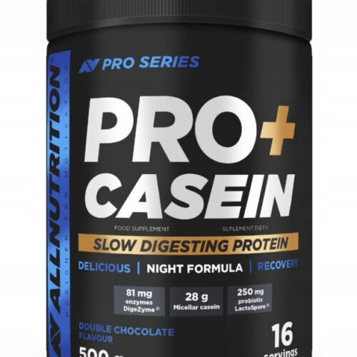Allnutrition Pro+ Casein, Double Chocolate - 500g