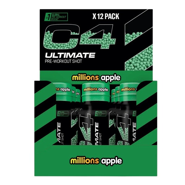 Cellucor C4 Ultimate Pre-Workout Shot, Millions Apple - 12 x 60 ml.