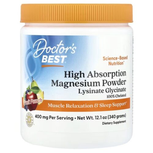 Doctor's Best High Absorption Magnesium Powder, Fruit Punch - 340g