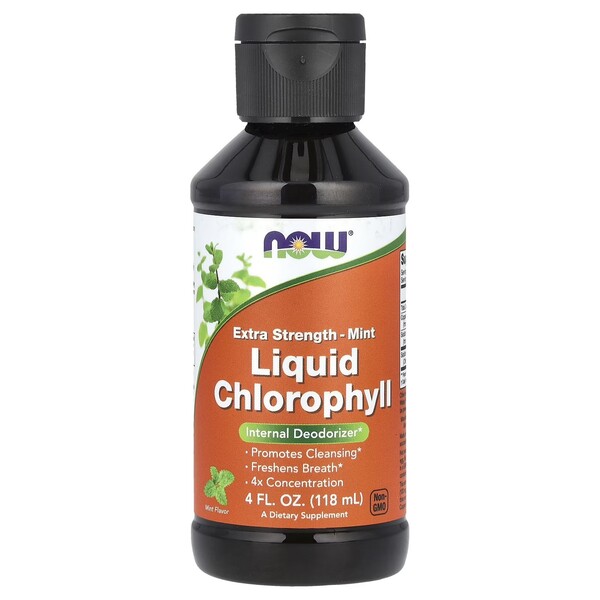 NOW Foods Extra Strength Liquid Chlorophyll, Mint - 118 ml.
