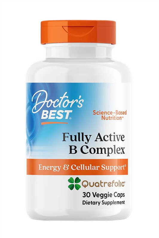 Doctor's Best Fully Active B-Complex with Quatrefolic - 30 vcaps