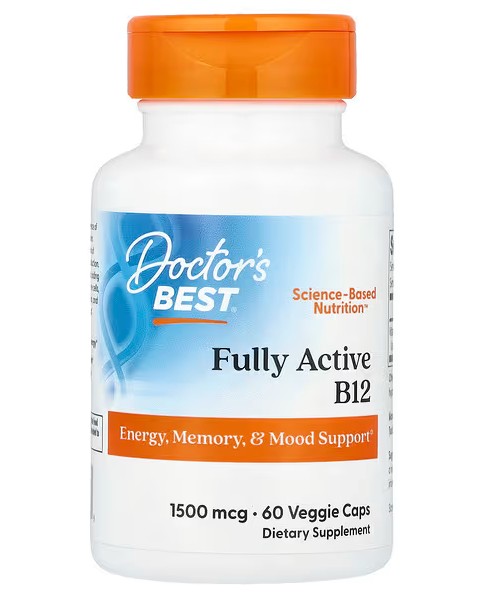 Doctor's Best Fully Active B12, 1500mcg - 60 vcaps