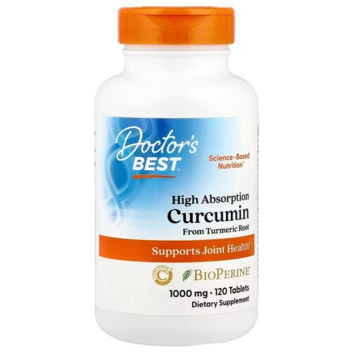 Doctor's Best High Absorption Curcumin From Turmeric Root with C3 Complex & BioPerine, 1000mg - 120 tablets