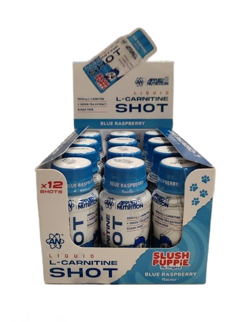 Applied Nutrition Liquid L-Carnitine Shot, Slush Puppie Blue Raspberry - 12 x 60 ml.