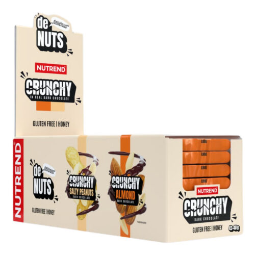 Nutrend Denuts Crunchy Bar, Almond Dark Chocolate - 42 x 40g