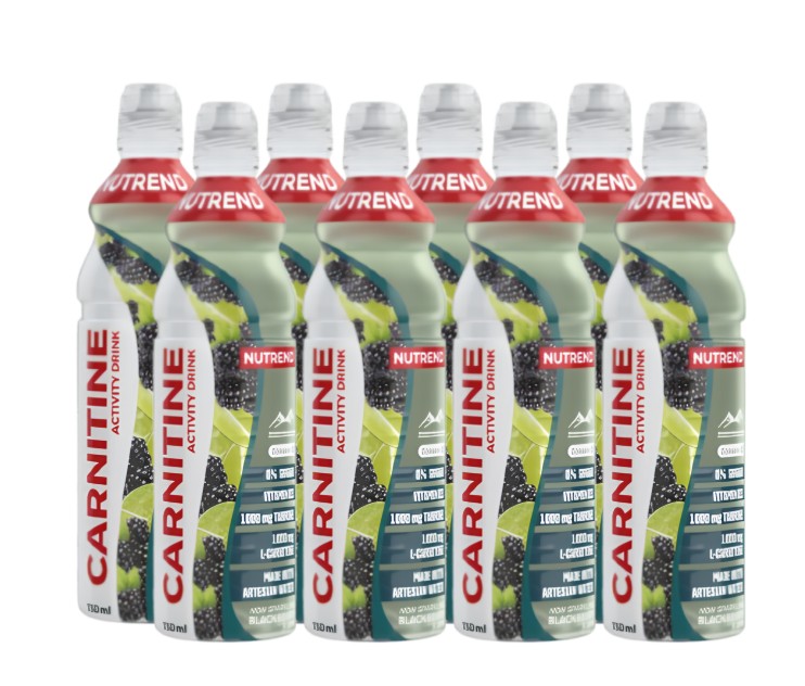 Nutrend Carnitine Activity Drink, Non Sparkling Blackberry & Lime - 8 x 750 ml.