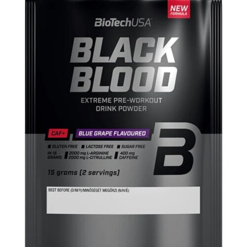 BioTechUSA Black Blood CAF+, Blue Grape - 15g (2 servings)