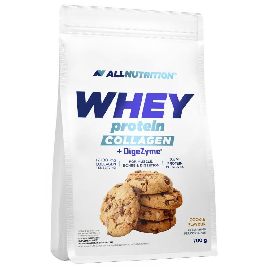 Allnutrition Whey Protein Collagen + DigeZyme, Cookie - 700g