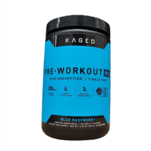 Kaged Muscle Pre-Workout Max, Blue Raspberry - 350g