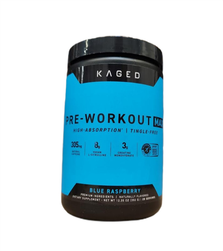 Kaged Muscle Pre-Workout Max, Blue Raspberry - 350g