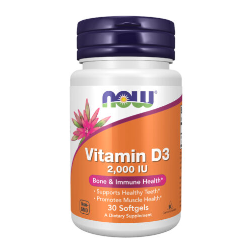 NOW Foods Vitamin D-3, 2000 IU - 30 softgels